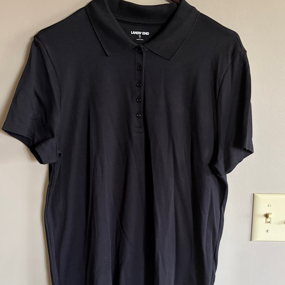 Supima Black Short-Sleeve Polo